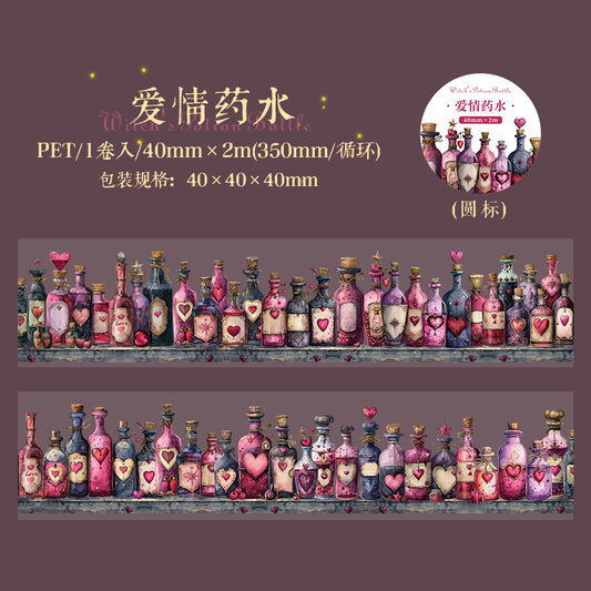 The witch's potion bottle sticker roll