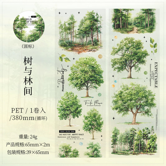 Scenery of a Tree Sticker Roll