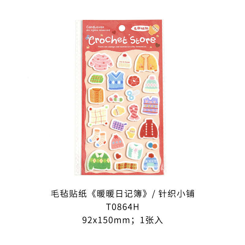 felt journal shop stickers