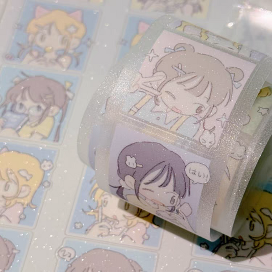 #0011 N1 Purple Polaroid Sticker roll