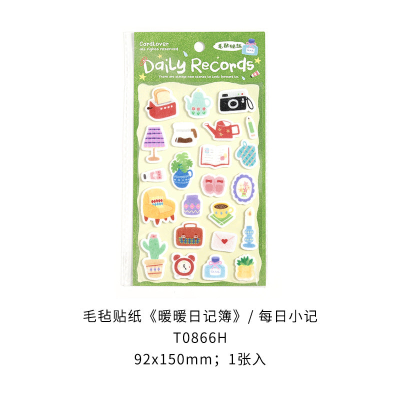felt journal shop stickers