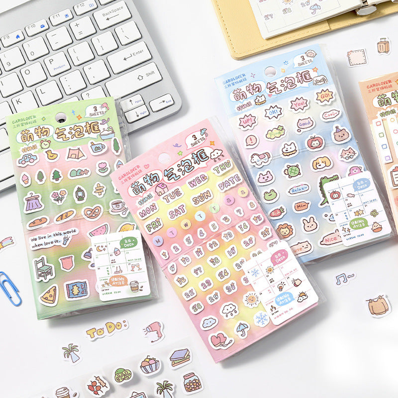 tri-fold decorative stickers