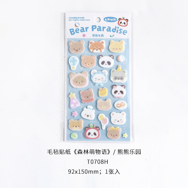 cute felt animal stickers