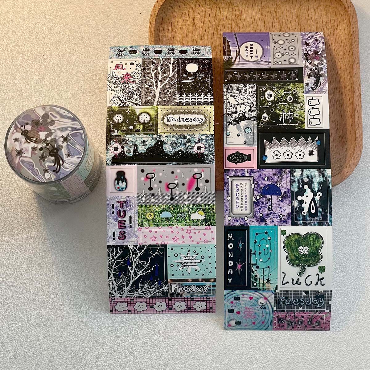 Cute text sticker rolls