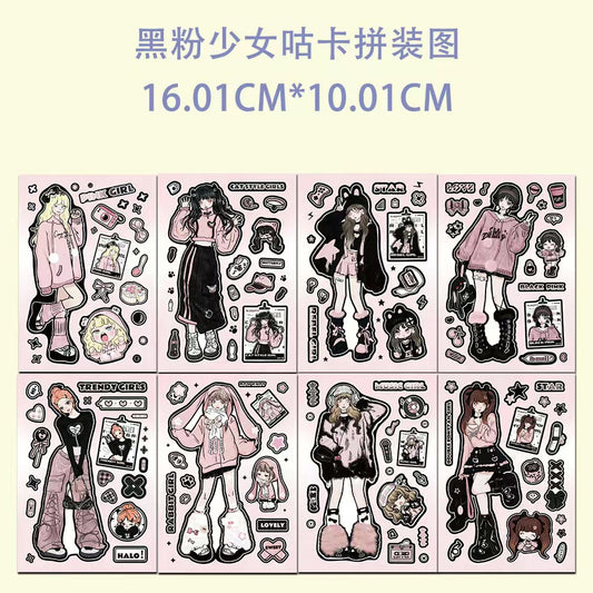 anime girl series stickers