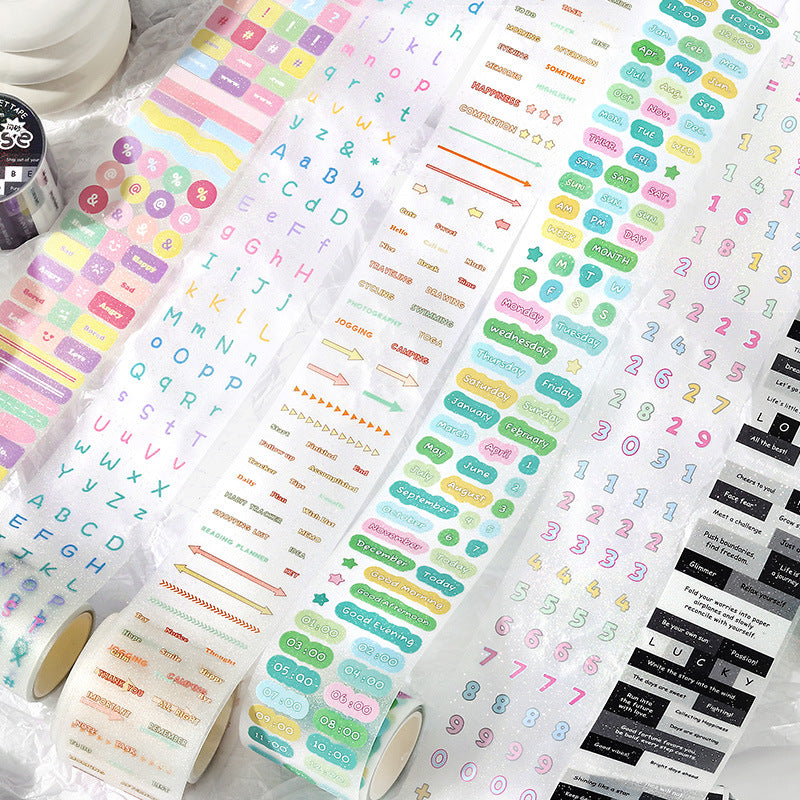 Letter elements sticker rolls