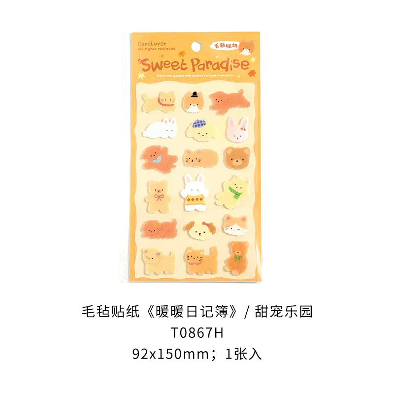 felt journal shop stickers
