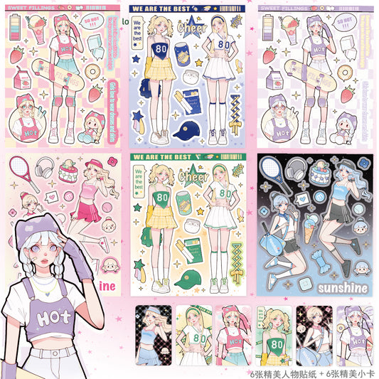 anime girl series stickers