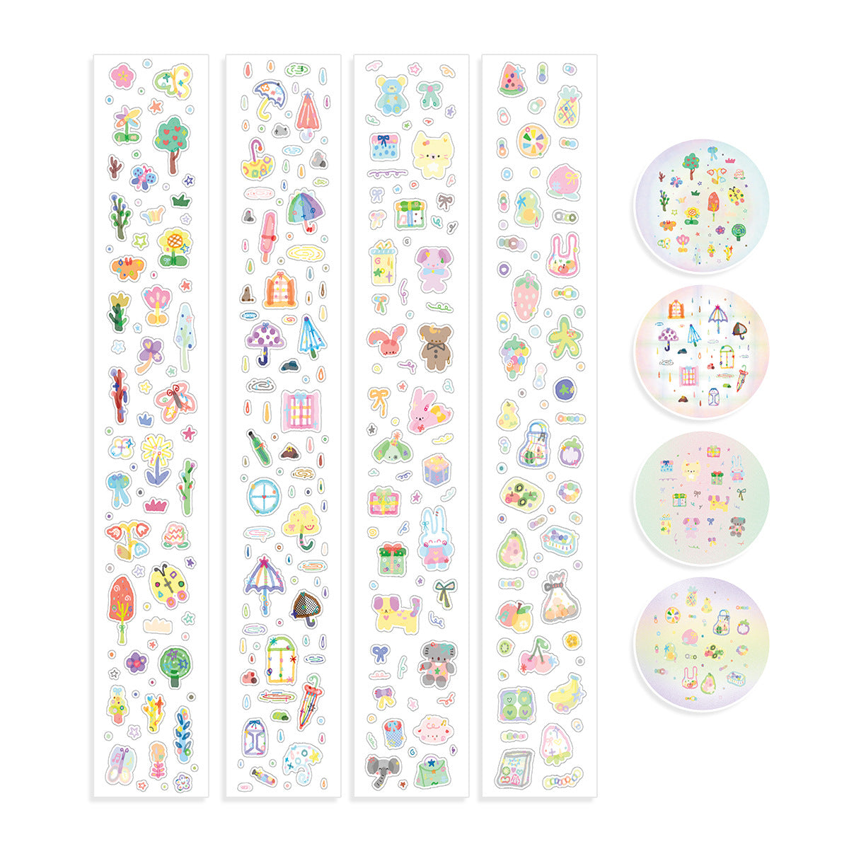 minimalist-style journal sticker rolls