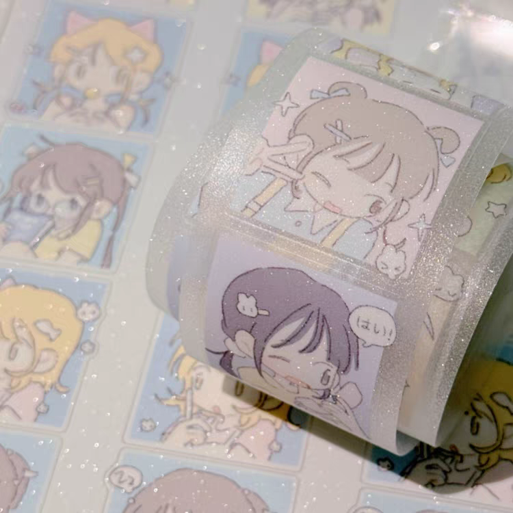 #0011 N1 Purple Polaroid Sticker roll