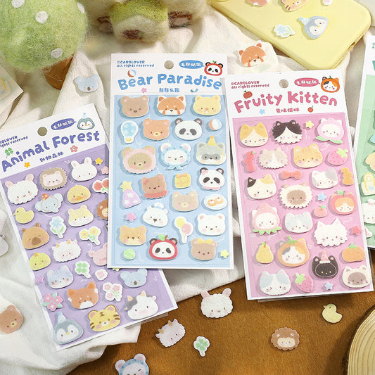 cute felt animal stickers