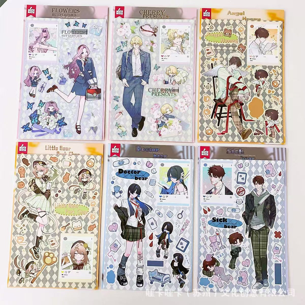 anime girl series stickers