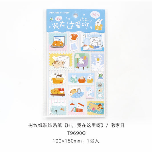 Happy At-Home Series Stickers