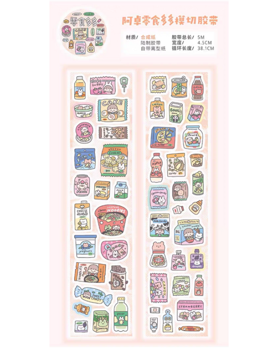 Work and Snacks series sticker rolls