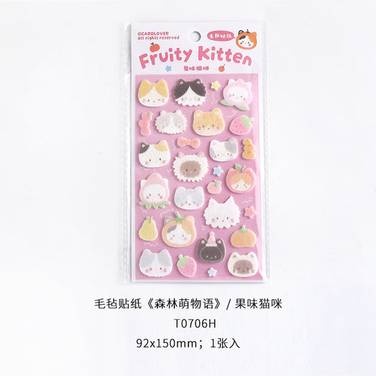 cute felt animal stickers
