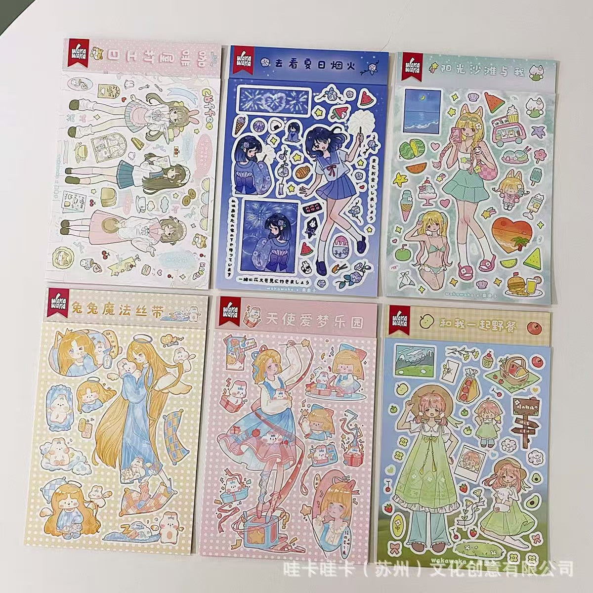 anime girl series stickers