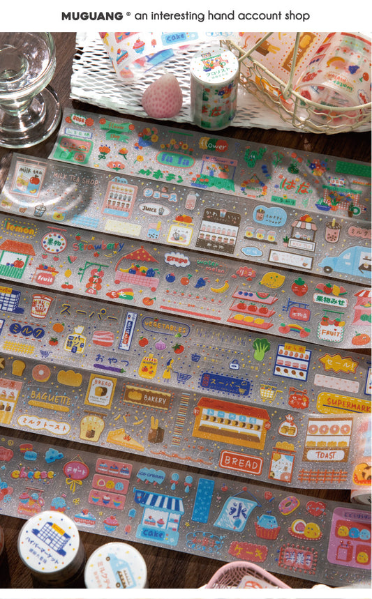 Convenience Store Series Matte Sticker rolls