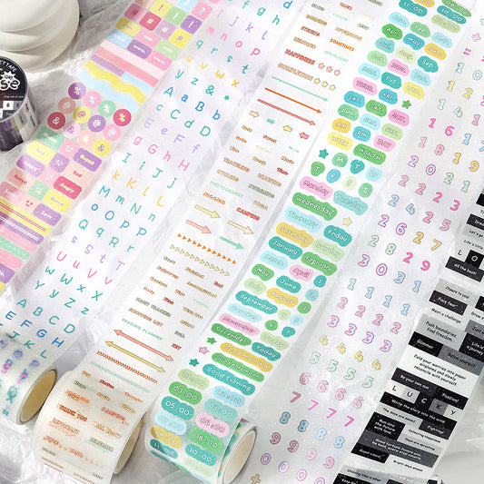Letter elements sticker rolls