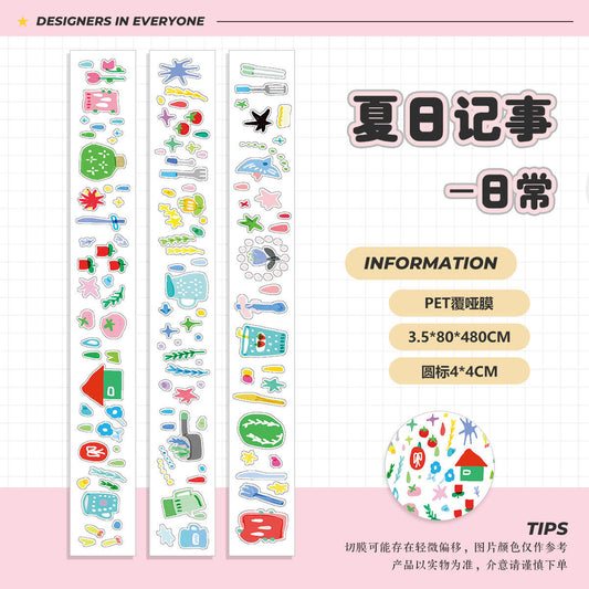 Summer sticker rolls